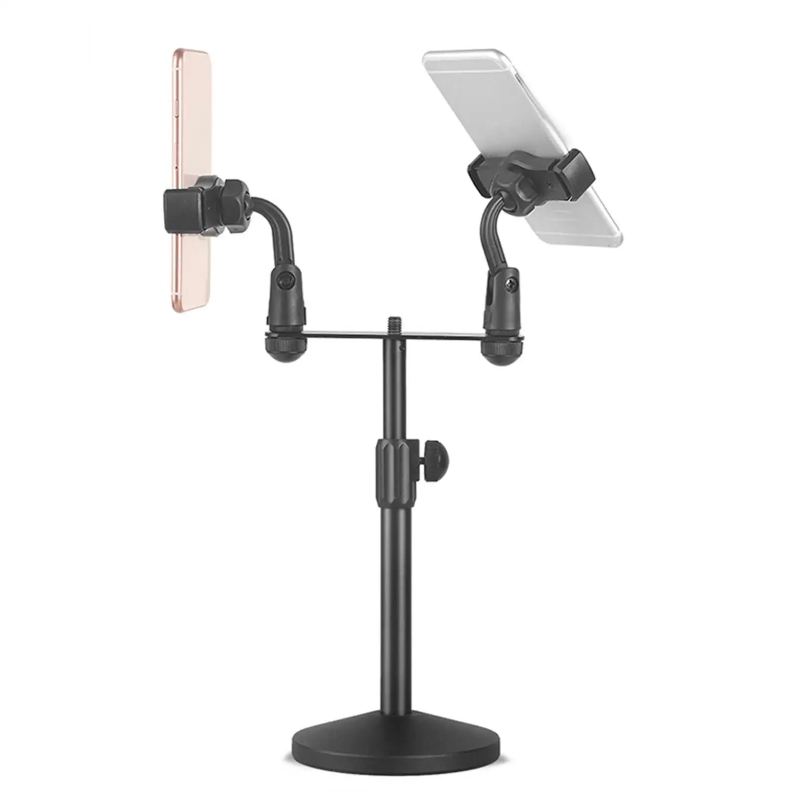 

Подставка для телефона для стола. Компактный зажим с регулируемым углом по высоте. Портативная стабильная противоскользящая основа. Крепление для телефона. Регулируемое на 360 градусов.
