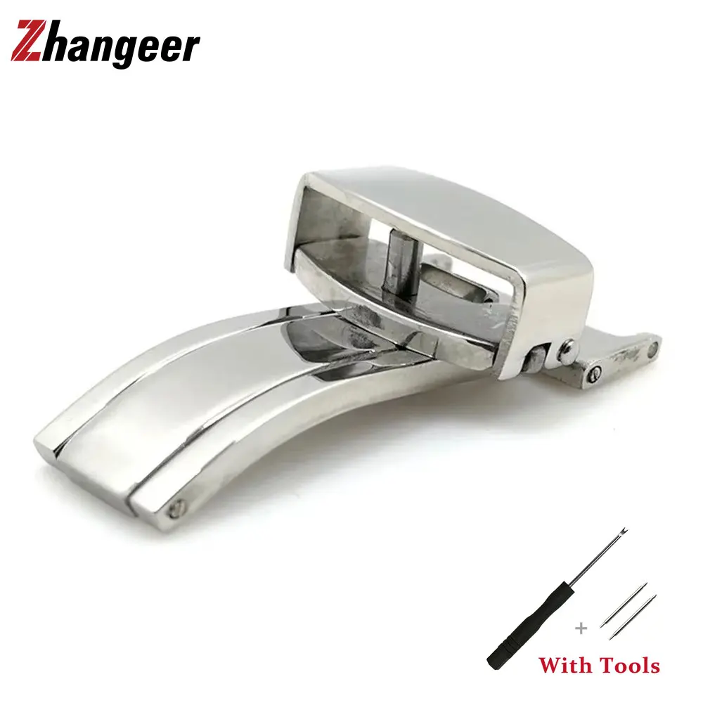 

Solid Stainless Steel Butterfly Deployment Watch Buckle Silver Metal Fold Button Clasp Replacement 14 16 18 20mm 22mm With Tools