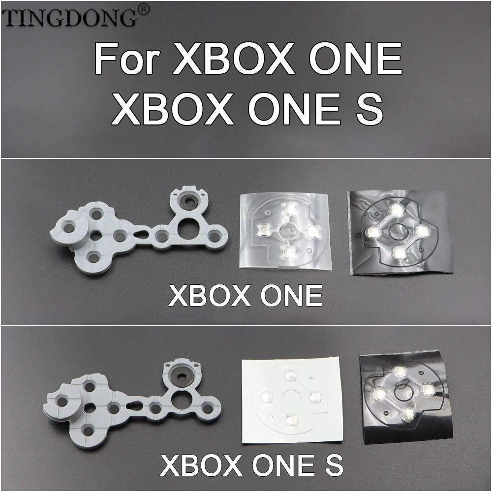 

For Xbox One / One S Controller D-Pad Repair Kit Metal Dome Sheet Conductive Rubber Replacement Parts