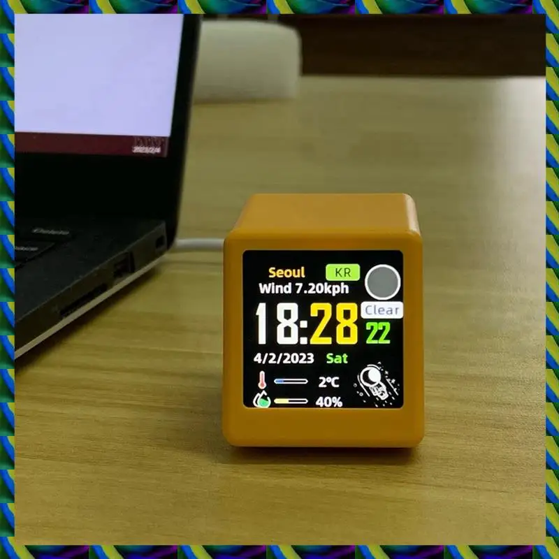 Daily Smart Touch Weather Station Wifi Desk Digital Analog Alarm Clock Small Album Photo Frame Mini Desk Clocks Home