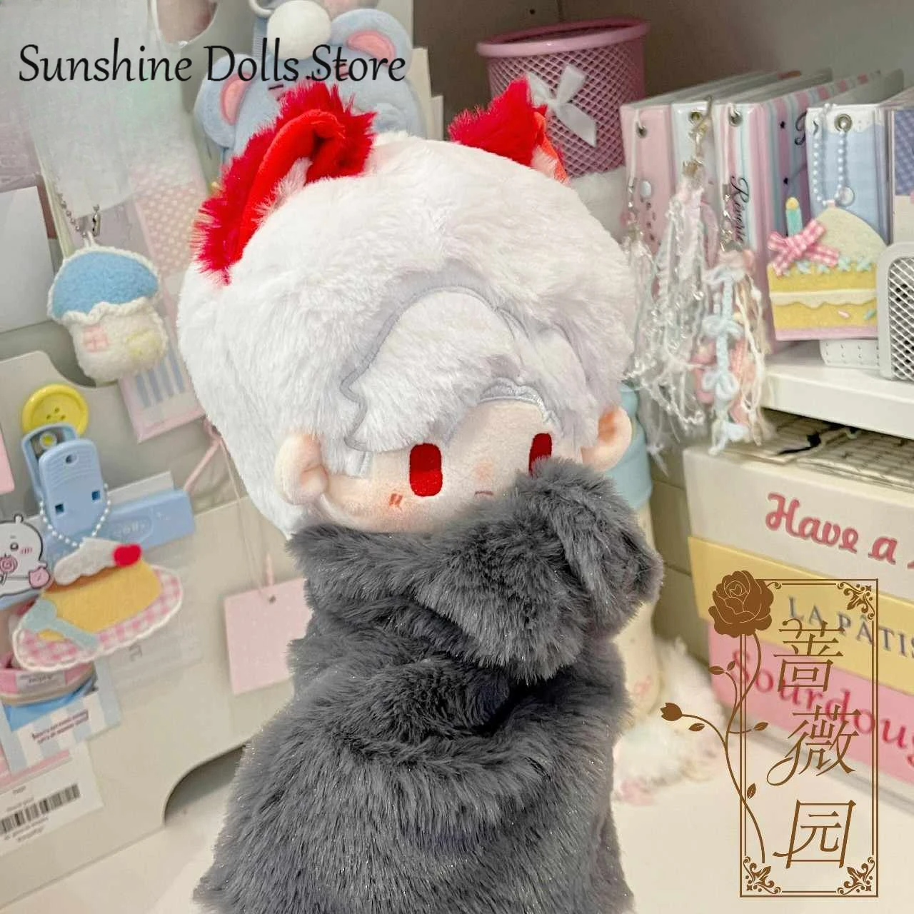 

Anime Game Love and Deepspace Sylus Kawaii Cosplay Plush Doll Hand Puppet Party Prop Cartoon Figure Collection Toys Gift
