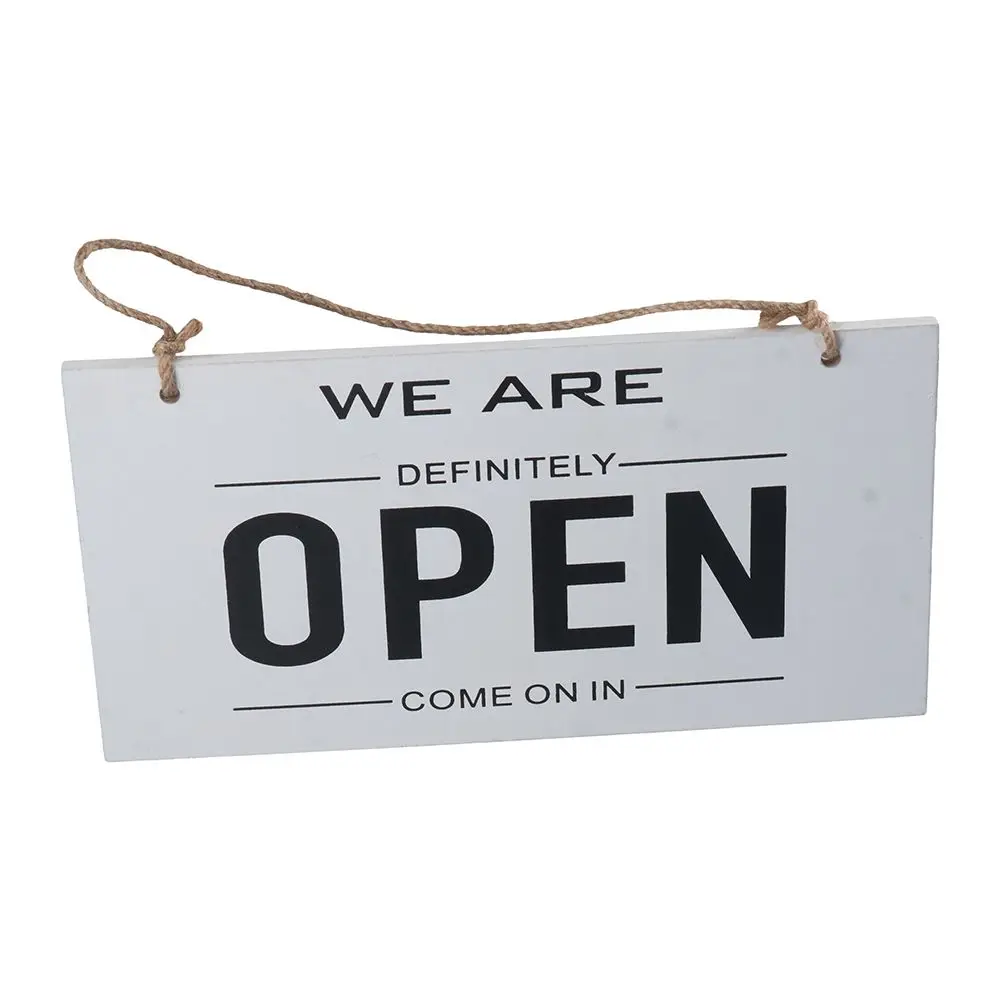 Open and Closed Business Sign Double Sided Wooden Open Hanging Signs for Restaurant Club Cafe Hotel Bar Shop