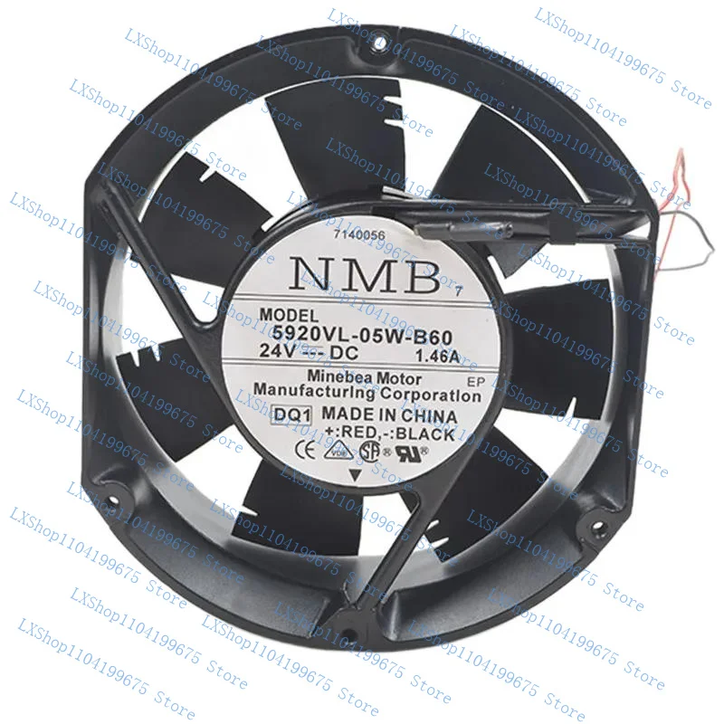 

For NMB 5920VL-05W-B60 DC 24V 1.46A 17cm 17251 172x150x51mm Double Ball Bearing Cooling Fan
