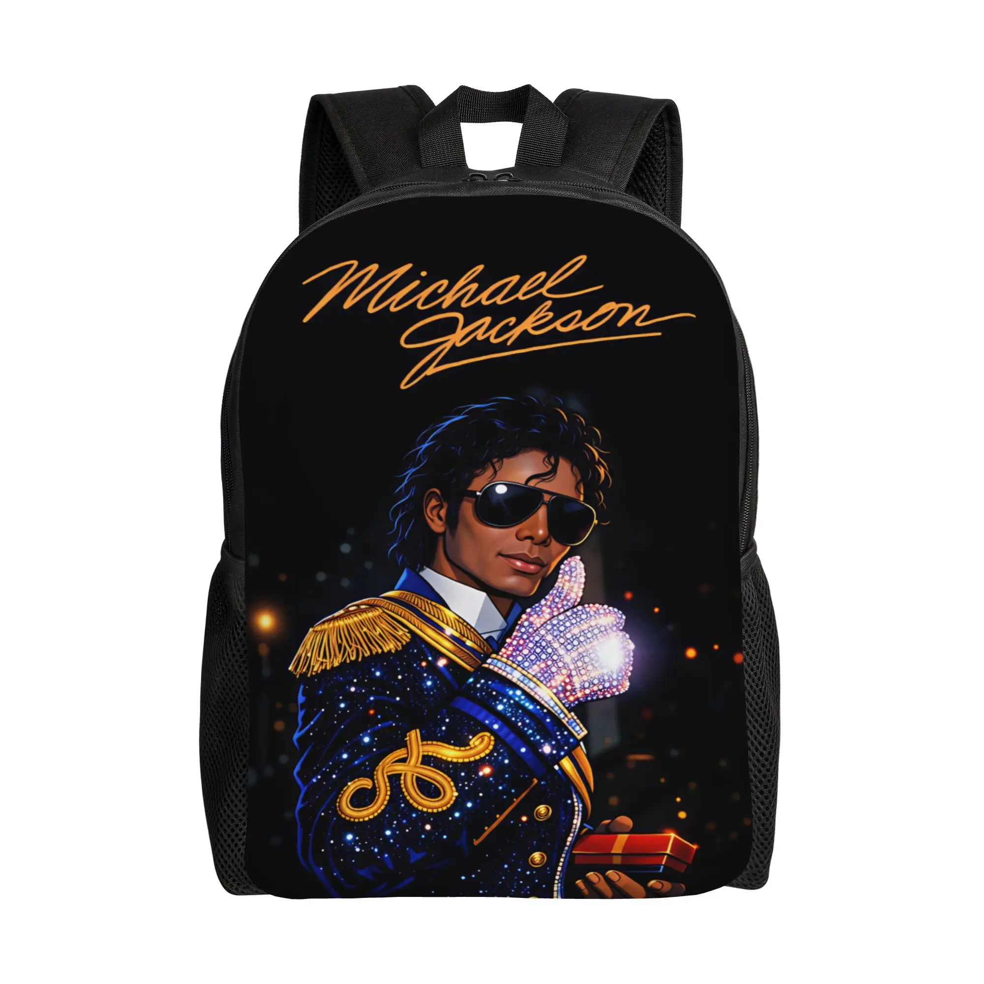 Michael Jackson Backpack Girl  Breathable Backpacks Polyester Aesthetic High School Bags Workout Design Rucksack