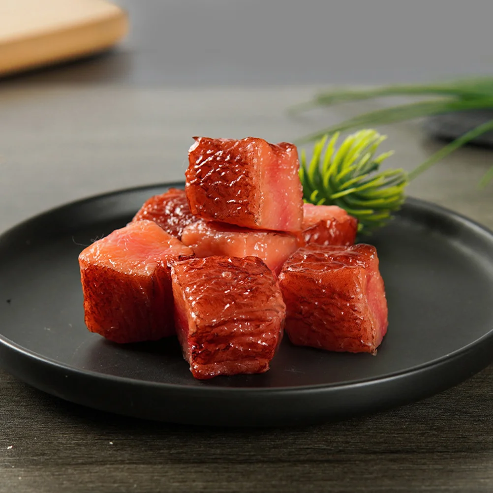 6 Pcs Meat Decoration Fake Cooked Kitchen Food Ornament Beef Cubes 250X250X200CM Model