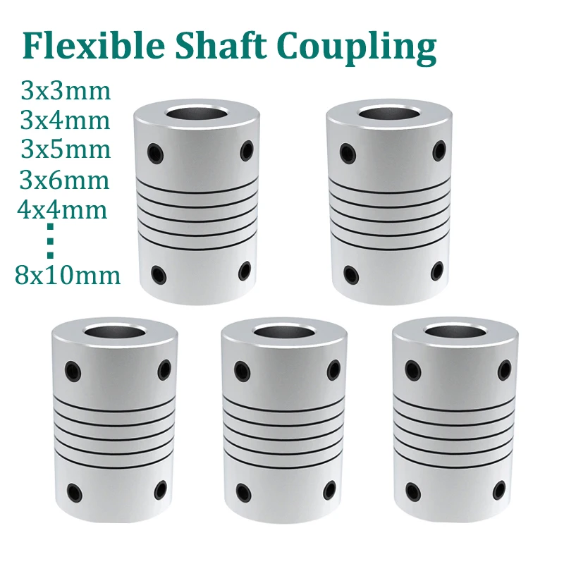

10pcs Aluminium Shaft Coupling Jaw Shaft Coupler D19*L25 5mm To 8mm CNC Stepper Motor Elastic Coupler Flexible Shaft Coupling