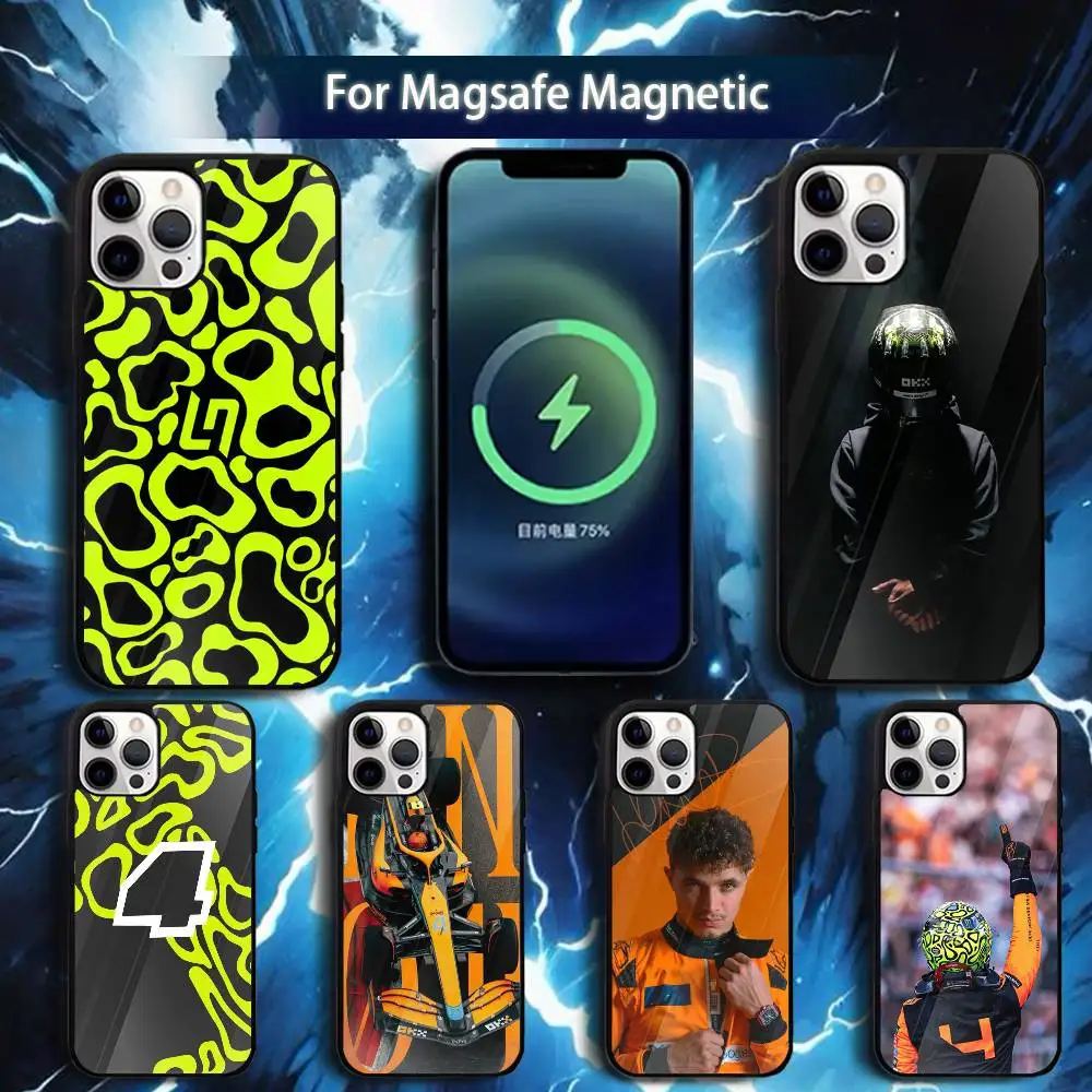 

L-Lando N-Norris Phone Case For iPhone 17,16,15,14,13,12,11,Pro,Max,Plus,Mini,Magsafe,Magnetic Wireless Charging Case