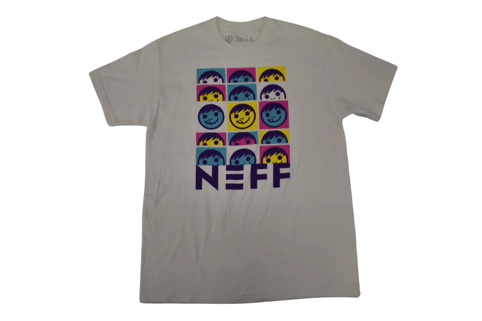 Neff Mens Faces White T Shirt New L