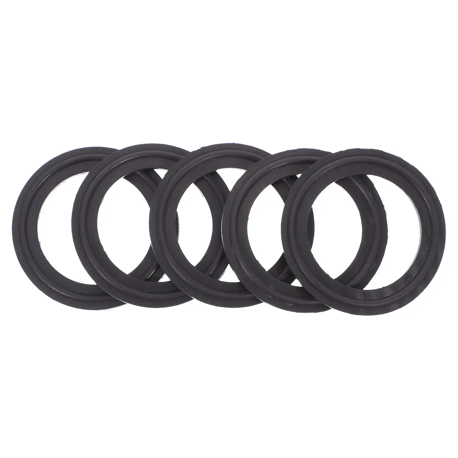 5Pcs Rubber Tri-Clamp Gasket for Sanitary Pipe Fittings Food Beverage Pharma Industry Water Steam Acid Alkali Resistant