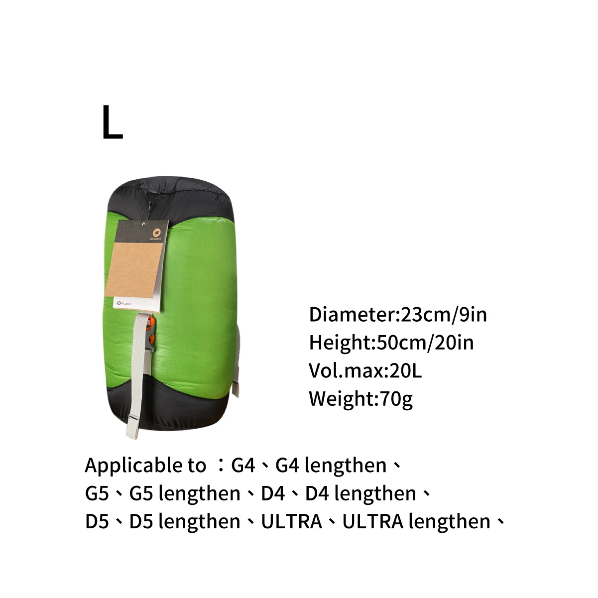 AEGISMAX Outdoor Camping Wasserdichter Kompressionssack Schlafsack Zubehör Ultraleichter Sack Nylon Aufbewahrungstasche 8
