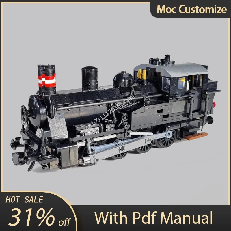 

Набор строительных блоков Moc Danish Steam Locomotive Q 345 (681 деталь) — модель паровоза, креативный конструктор, игрушки для детей, подарки на Рождество, сделай сам