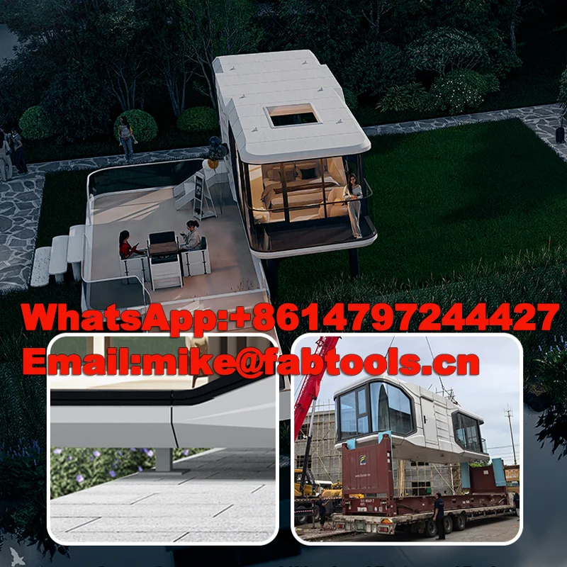 المنازل الجاهزة الفاخرة الحديثة 3 غرف نوم سجل المقصورة أطقم الجاهزة منزل صغير 20ft منزل حاوية قابلة للتوسيع