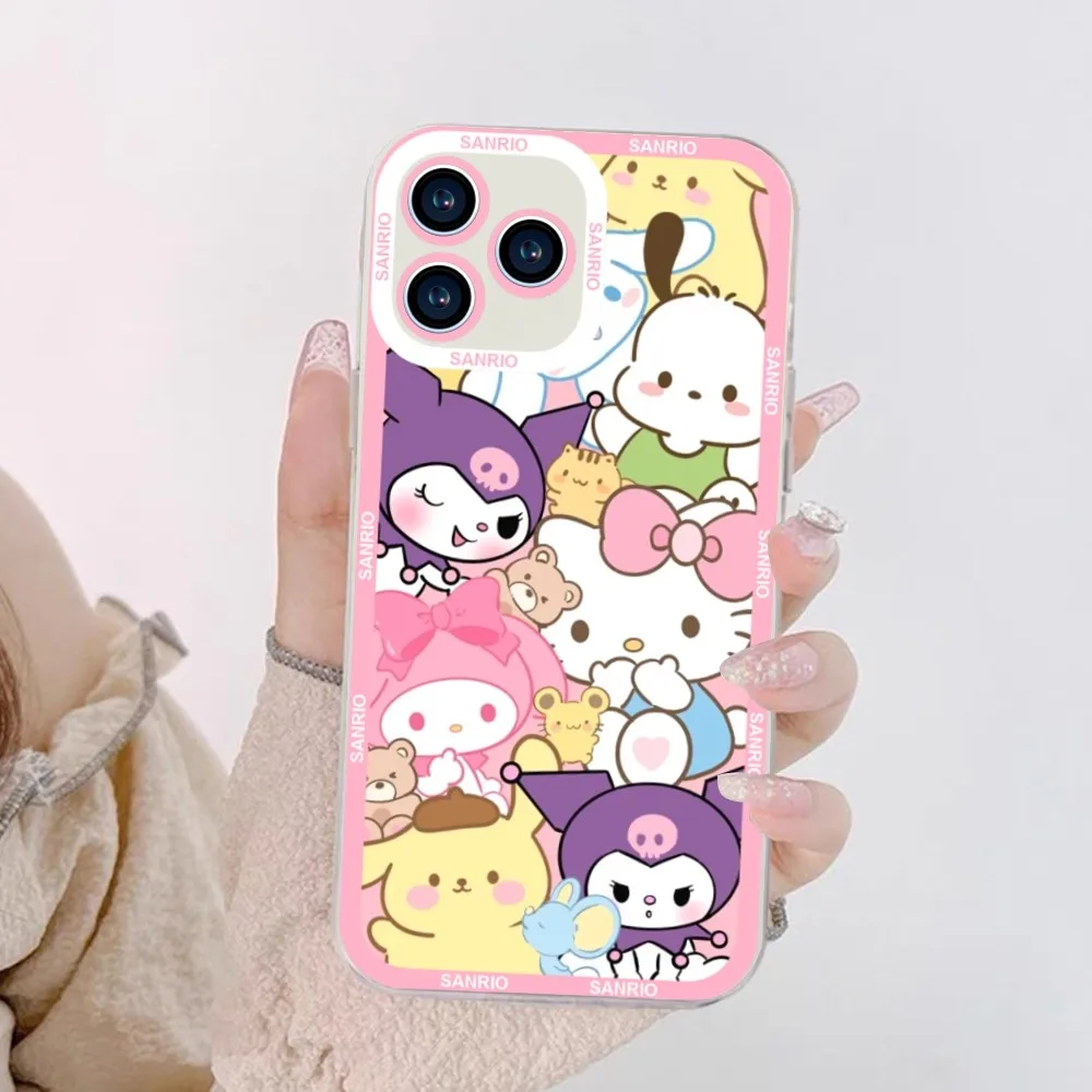 SANRIO Hello Kitty Melody Phone Case For Samsung S 23 22 21 20 ULTRA PLUS Lite Transparent Shell