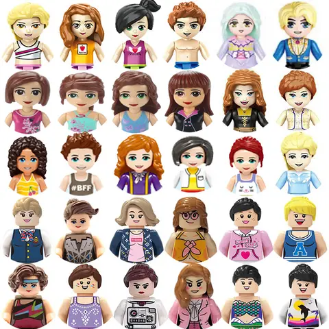 Cuento de hadas princesa niña Bella bestia Cenicienta Anna Olivia modelo figura bloques construcción juguetes para niños