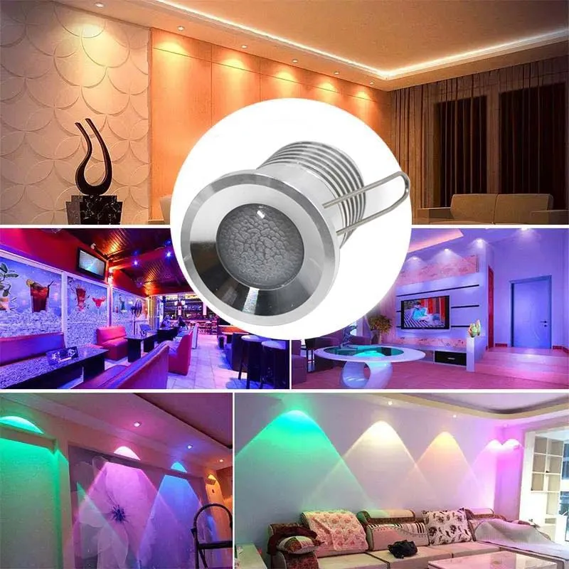 IP65 RGB Waterproof Multicolor LED Light Temperature Proof Transfrom 3W 12V Room Decor Mini Dimmable Ceiling Spotlight  Bathroom