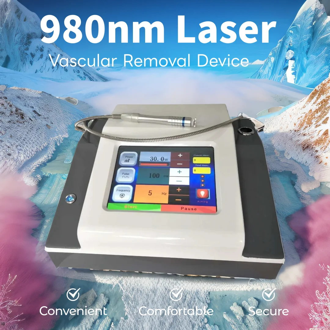 

Professional 980nm Diode Laser Vascular Removal Spider Veins Removal Blood Vessels Removal Machine spider vein therapy Device