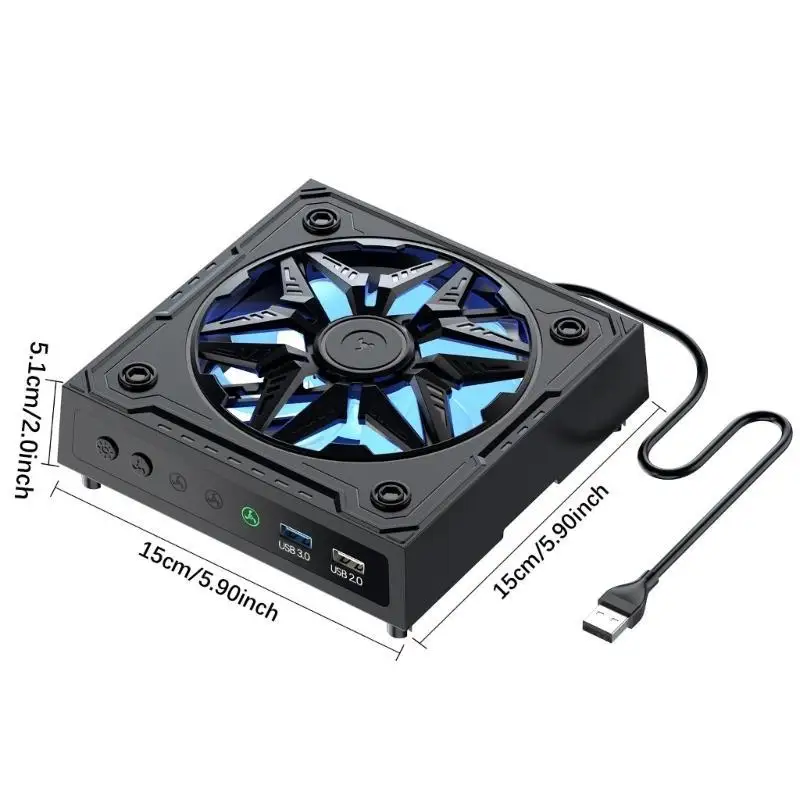 Y1ub سرعة التبريد مروحة LED أضواء ملحق ألعاب هادئ لأجهزة اللعبة