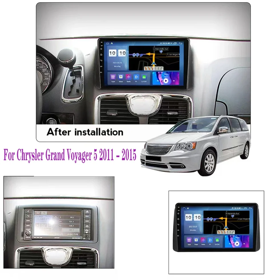 Android 15 Car Radio Player Multimedia GPS for Chrysler Grand Voyager 5 2011-2015 Dodge Grand Caravan 2008-2020