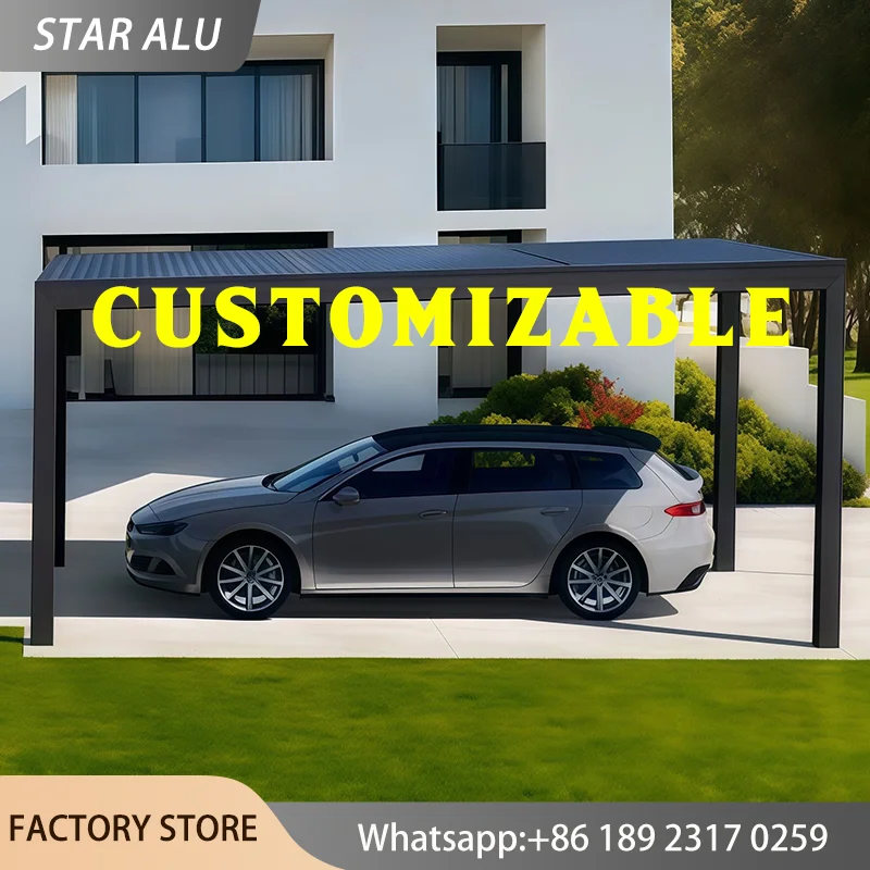 Polycarbonate Carport Any Size Custom Aluminum Awning Patio Cover Canopy Heavy Duty Outdoor Shelter Waterproof Rain Shade Garage