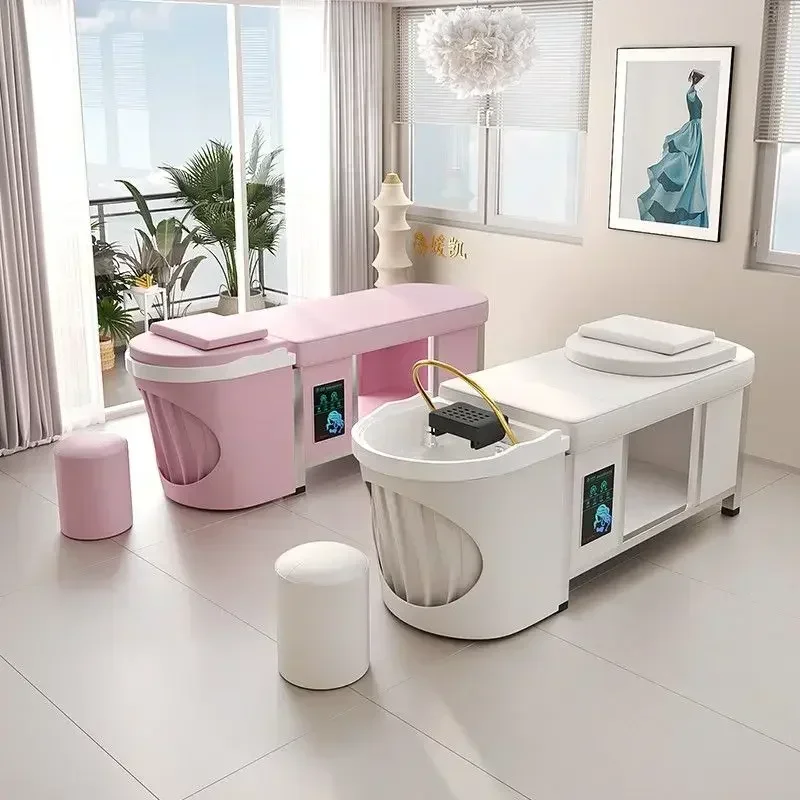 Special full-lying Thai  shampoo bed. For beauty salons: Special hair care fumigation massage bed.barber shops