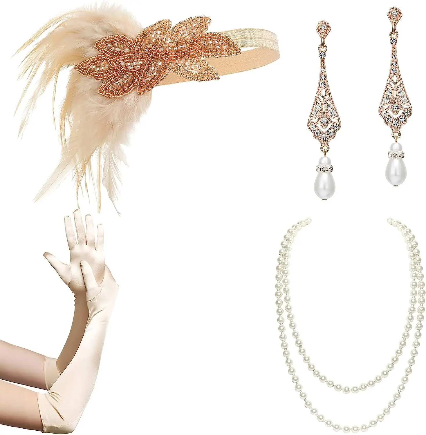 

Комплект аксессуаров для костюма 20s Gatsby, повязка на голову