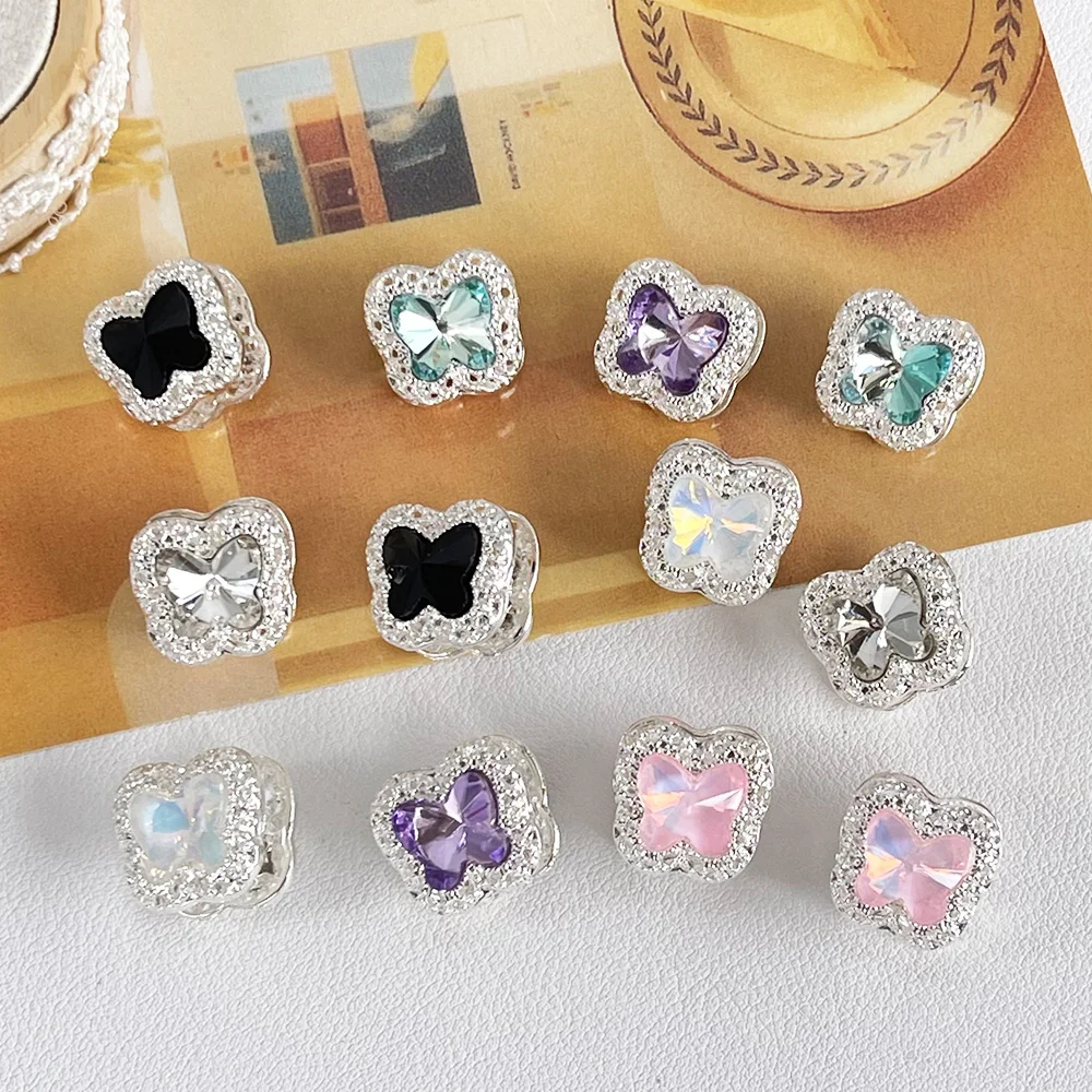 

Cordial Design 50Pcs 15*15MM Hand Made/DIY Beads/Rhinestone Effect/Jewelry Findings & Components/Butterfly Shape/Alloy #18794
