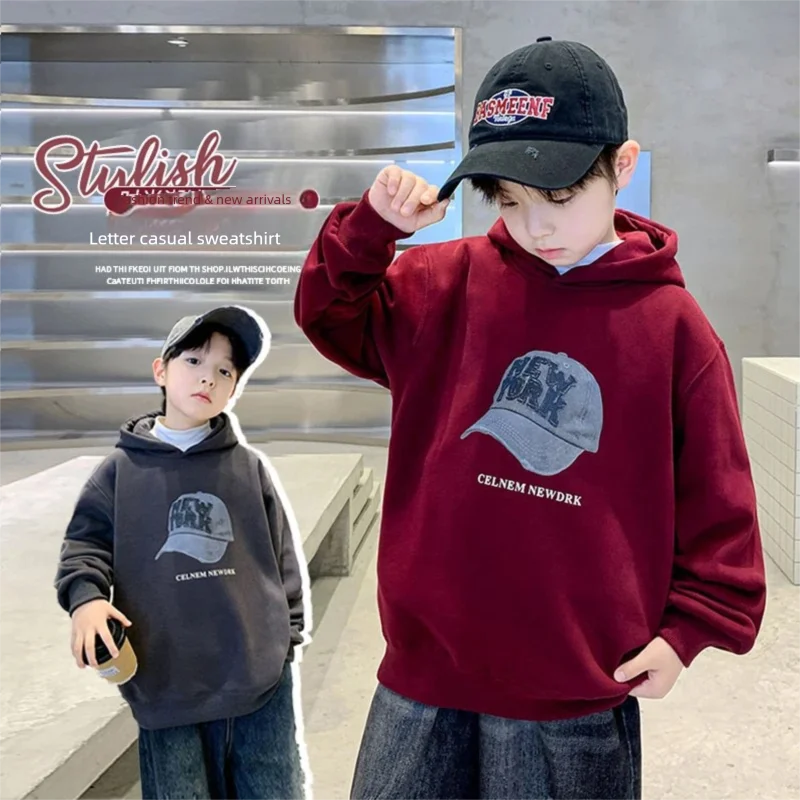 New Spring Clothing Stylish Children Hoodies for Boys 7 8 9 10 11 12 13 to 14 Years School Kids Casual Sweatshirt Outerwear Coat