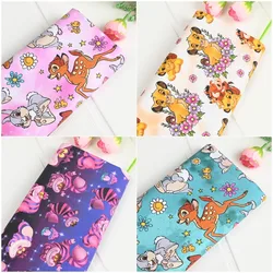 Width110cm Cotton Disney Fabric Bambi The Lion King Cheshire Fabrics Material For Clothes Dress DIY Patchwork Quilting