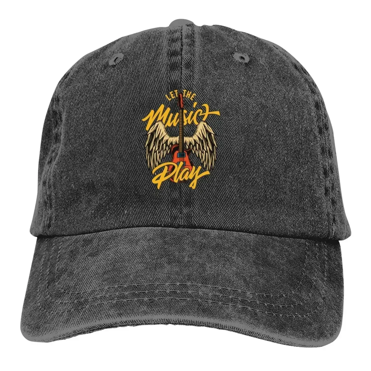 2026 Let The Music Play Baseball Cap Men Hats Women Visor Protection Snapback Bass Guitar Rock  Caps