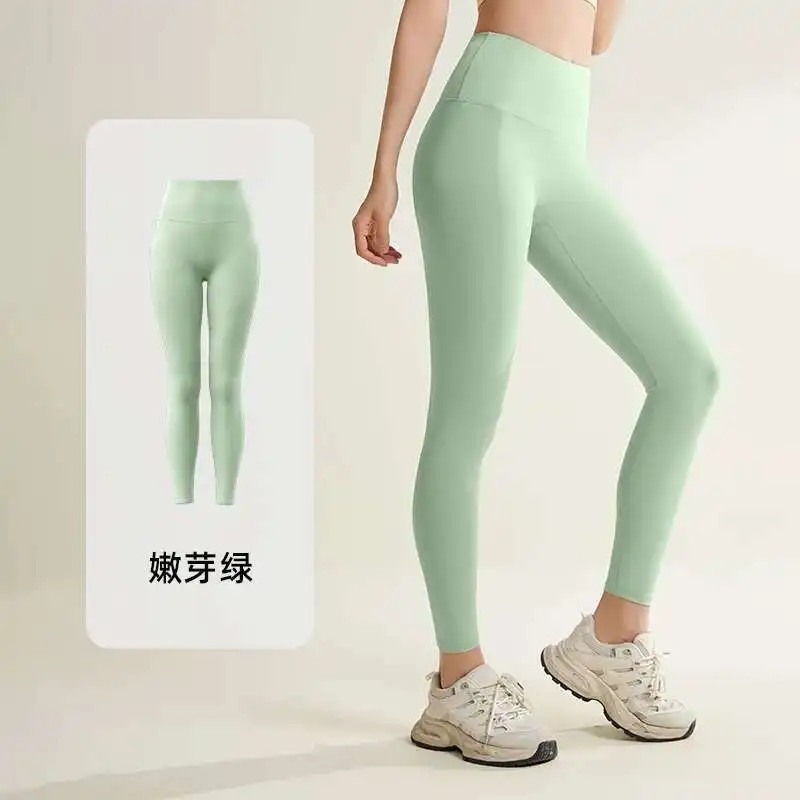 # 3446 春戦利品リフティングヒップレギンス女性のセクシーな薄いタイトなレギンスフィットネス高ストレッチプッシュアップ女性レギンス無地