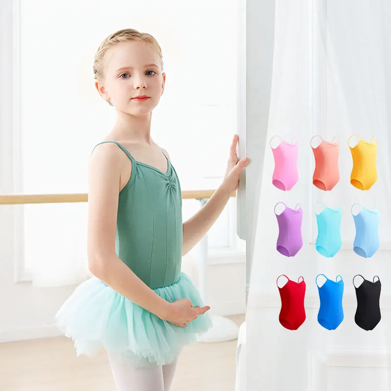 Girls Ballet Leotards for Kids Camisole Dance Leotard Toddler Sleeveless Gymnastics Leotard Girls Cotton U Back Ballet Bodysuit