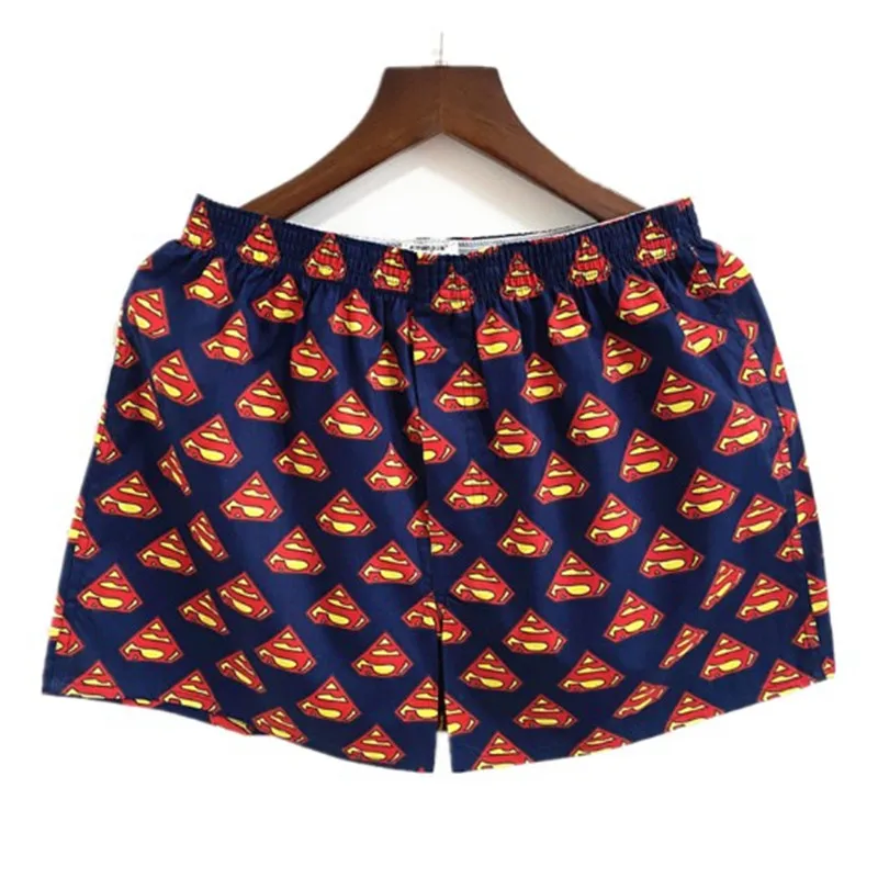 Men\'s Shorts Summer Cotton Woven Pants Breathable Cartoon Underwear Mens Lounge Wear Sleep Bottoms