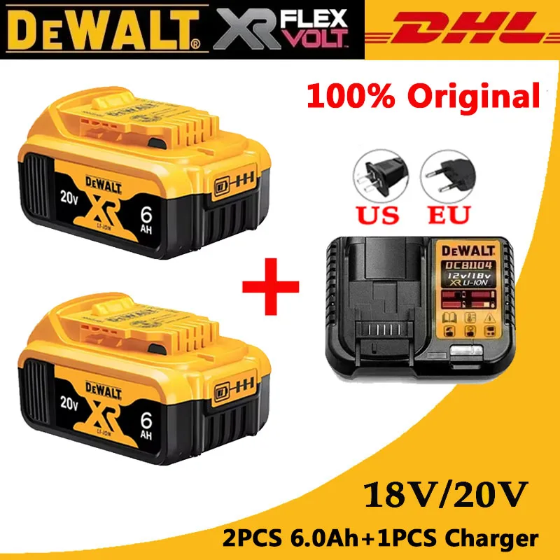 

Оригинальный аккумулятор Dewalt 20 В, литий-ионный аккумулятор Dewalt 2 Ач/5 Ач/6 Ач, сменный аккумулятор для электроинструмента Dewalt DCB206