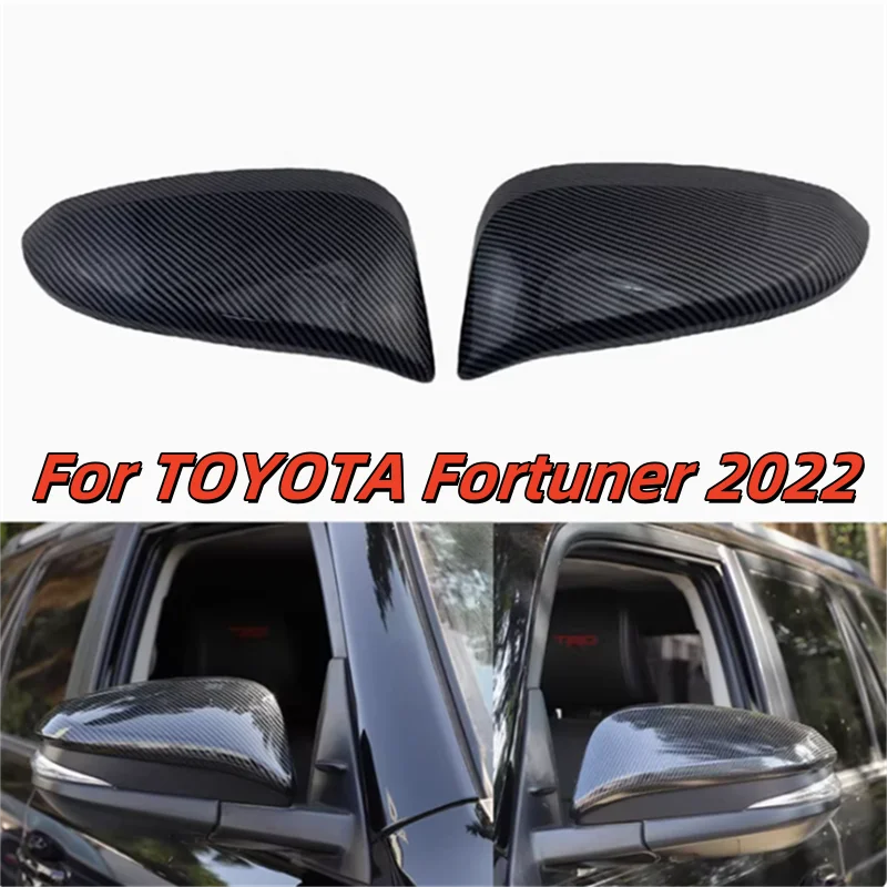 Pour TOYOTA Fortuner 2022 : Coques de rétroviseurs extérieurs, garnitures de protection pour les lignes latérales des portes, et garnitures de protection inférieures de carrosserie.