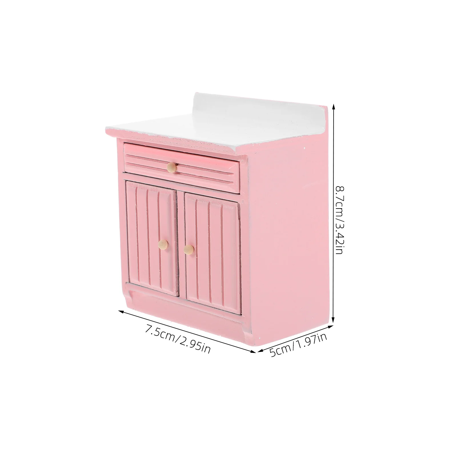 Huis Kooktafel Woonaccessoires Spelen Mini Model Wit Poppenhuismeubilair