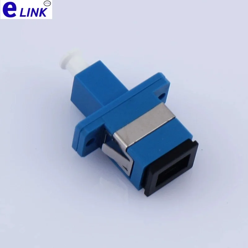 Adaptador de fibra LC-SC 10 Uds hembra a hembra carcasa de plástico azul SC-LC acoplador de fibra óptica híbrida FTTHELINK