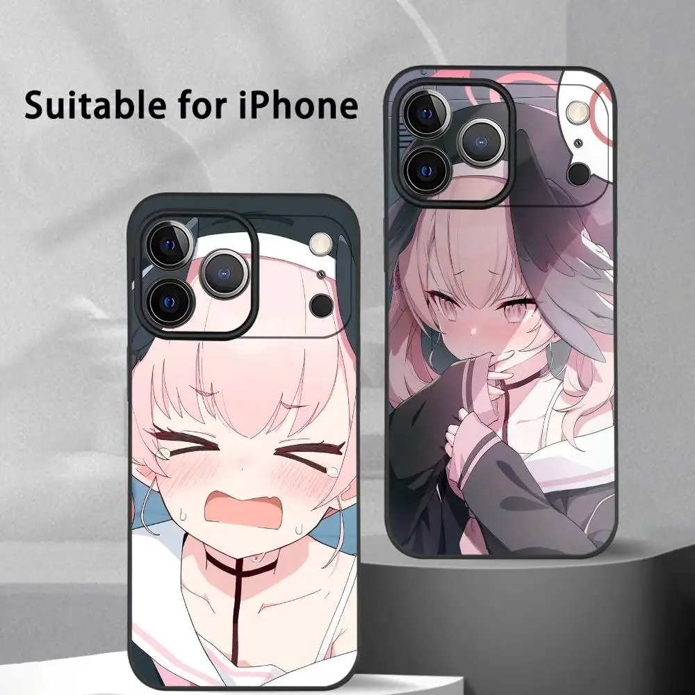 Shimoe – coque de téléphone a-rchive bleue, étui souple givré noir pour IPhone 17 16 15 14 13 12 11 Pro Max Plus Mini