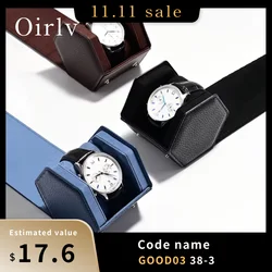 Oirlv Newly 1 Slot Watch Bag Packing Premium Leather Watch Travel Case Luxury Leather Football Hexagon Watch Bag Roll Organizer