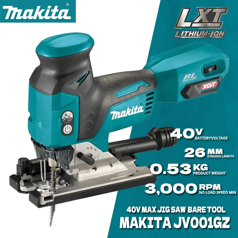 MAKITA JV001GZ 40V MAX Cordless Jig Saw Scroll Saw Variable Speed Scroll Jigsaw Multi-Function Power Tool For Makita JV001G