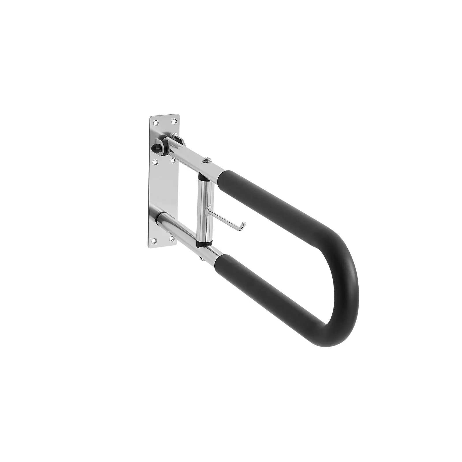 

Поручень для туалета, 30-дюймовый U-образный поручень для инвалидов, складная опорная стойка для пожилых людей, откидные поручни для туалета с противоскользящим покрытием