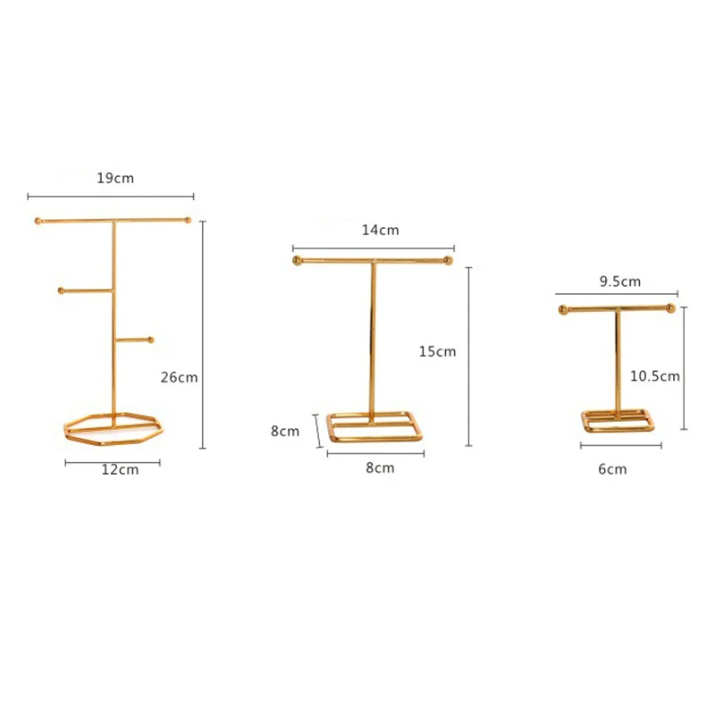 T-Bar kreative Schmiedeeisen Schmuck Rack Ring Ohrringe Halskette Kleiderbügel Lager regal Schmuck Prop Display Stand Ohrring Veranstalter