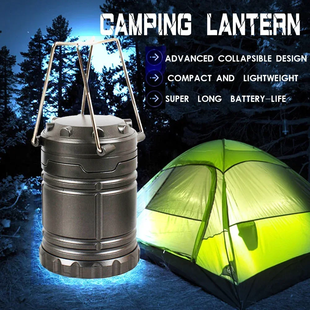 Lâmpada de tenda 30LED, luz de acampamento à prova d'água, alimentada por 3 pilhas AAA, luzes de emergência, lanterna portátil, iluminação de trabalho, lanterna