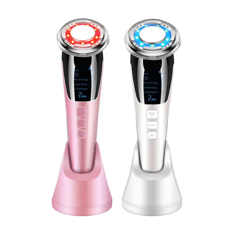 Facial Massager Micro Current Beauty Face Massager Sonic Vibration Wrinkle Remover Hot Cool Ultrasonic Face Lifting Device