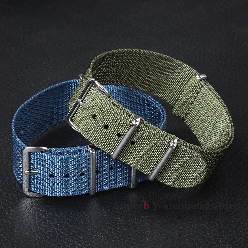 20 мм 22 мм, высококачественный новый ребристый нейлоновый ремешок для часов, нейлоновый ремешок для часов в стиле милитари, повседневный ремешок для часов, замена спортивного ремешка