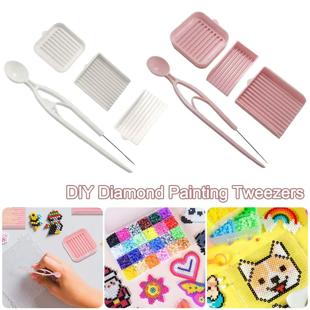 

Stainless Steel Fuse Beads Picking Tray Kit DIY Handmade 2.6mm Fuse Beads Fuse Bead Single Needle Tweezer Plastic Beads