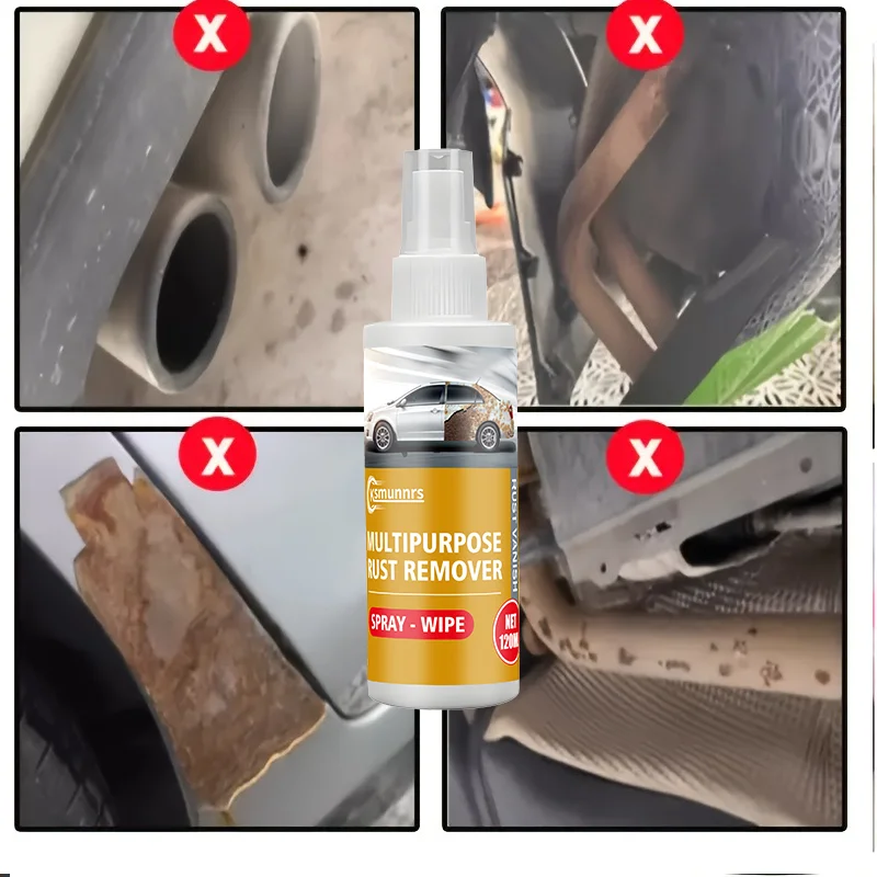 Semprotan Penghilang Karat Sepeda Motor, 1.01oz Per Buah, Pembersih Karat Logam untuk Hub Roda, Sekrup Knalpot, dan Permukaan Baja, Bentuk Cair,