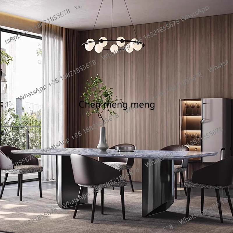 

Marble Center Dining Table Nordic Modern Luxury Office Service Dining Table Designer Corner Mesas De Jantar Office Furniture