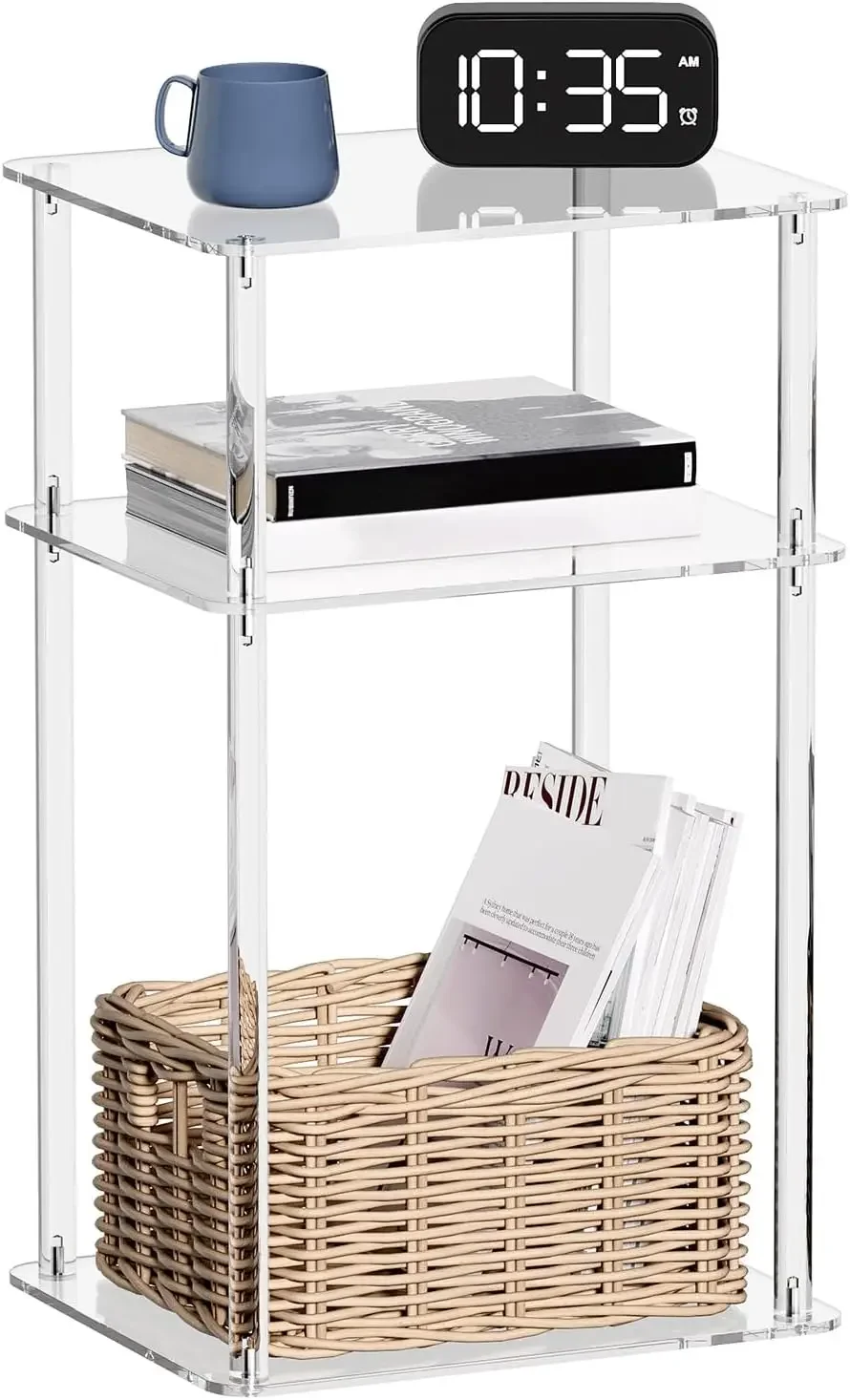 Acrylic Side Table for Small Spaces, 14