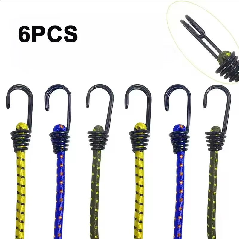 

Набор из 6 эластичных ремней-банджо с высокой эластичностью для багажа, велосипедов, кемпинга, автомобилей и палаток