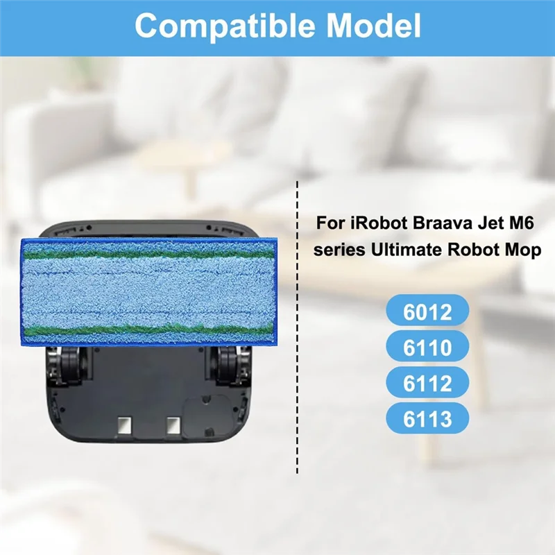 

FSLH 9 шт. подушечки для влажной уборки F для Irobot Braava Jet M6 Ultimate Robot Mop 6012, 6110, 6112, 6113, моющаяся и многоразовая тряпка для швабры